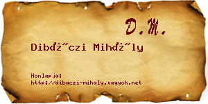 Dibáczi Mihály névjegykártya