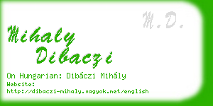 mihaly dibaczi business card