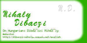 mihaly dibaczi business card